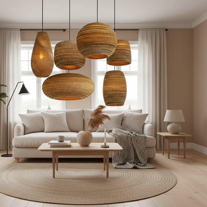 Sorevia Japandi Pendant Light – Minimalist Design for Warm Ambient Lighting