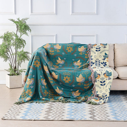 MiraLoom Boho Throw Blanket – Lightweight Decorative Style for Cozy Home Comfort