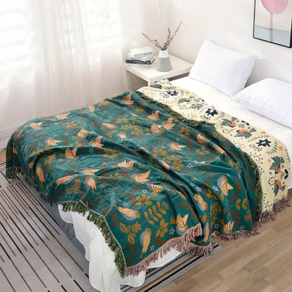 MiraLoom Boho Throw Blanket – Lightweight Decorative Style for Cozy Home Comfort
