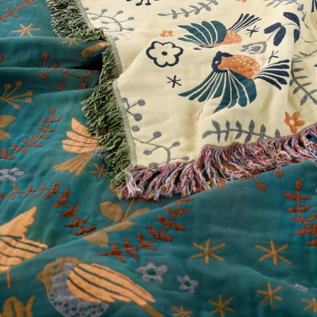 MiraLoom Boho Throw Blanket – Lightweight Decorative Style for Cozy Home Comfort
