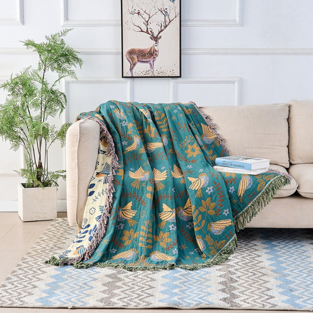 MiraLoom Boho Throw Blanket – Lightweight Decorative Style for Cozy Home Comfort