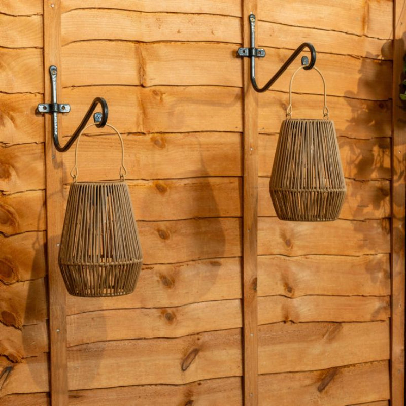 Marlo Solar Lantern with Rattan Design for Outdoor Patio Lighting