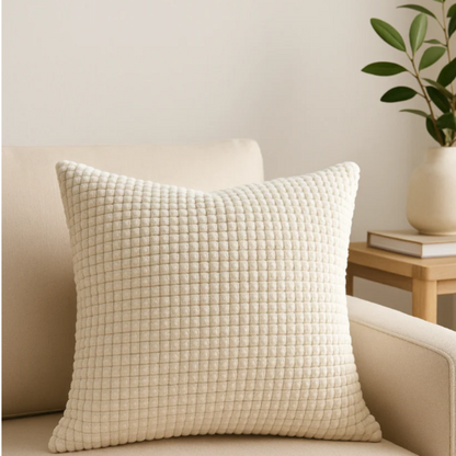 Kalisse Large Brown Cushion Cover – Textured Polyester for Stylish Home Decor