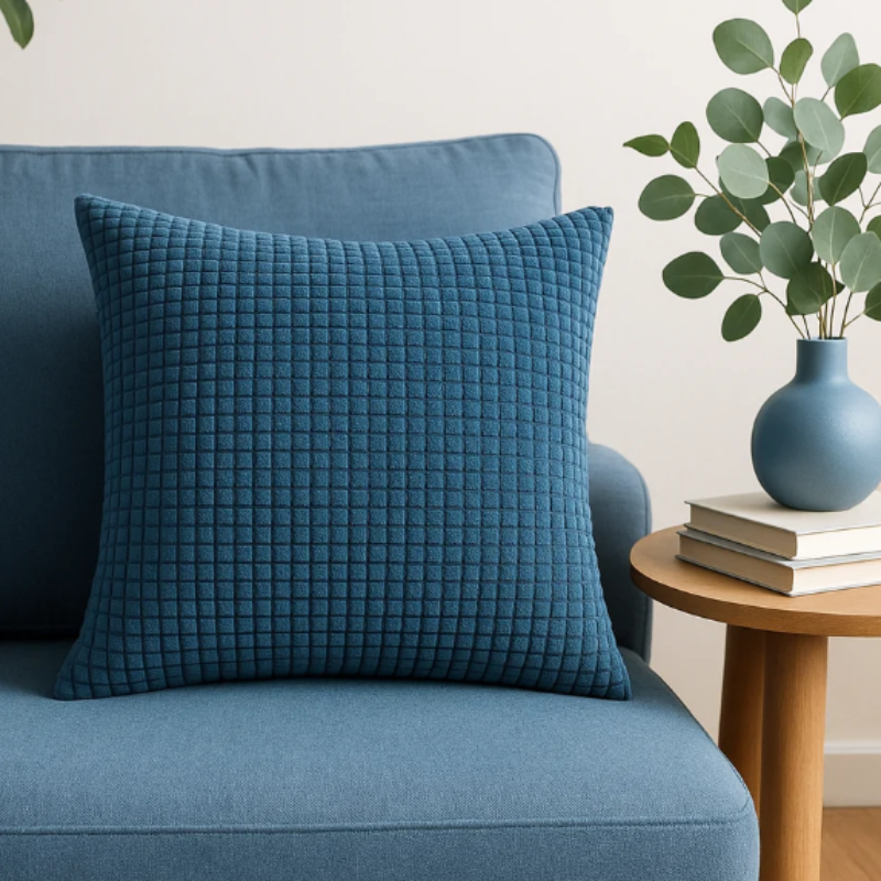 Kalisse Large Brown Cushion Cover – Textured Polyester for Stylish Home Decor