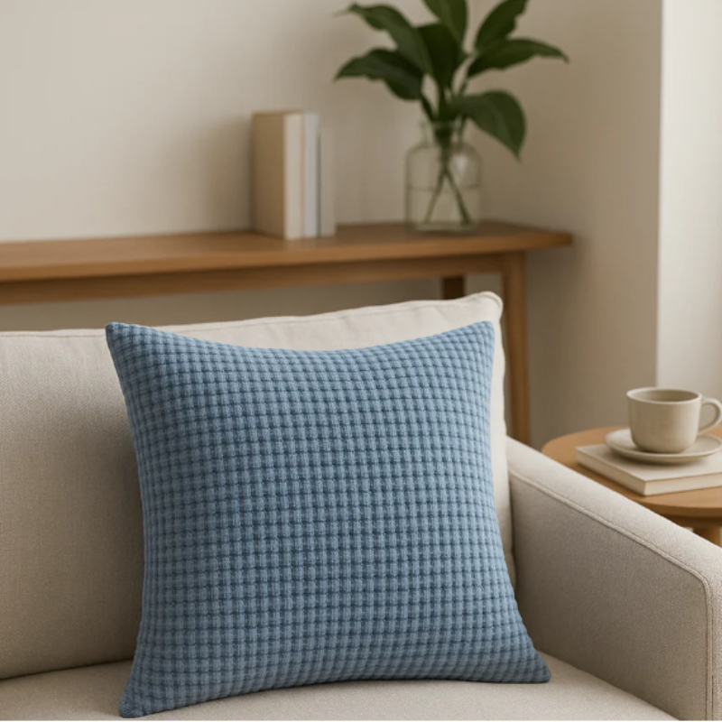 Kalisse Large Brown Cushion Cover – Textured Polyester for Stylish Home Decor