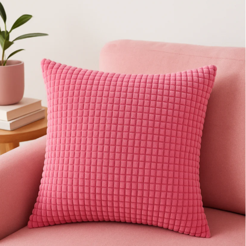 Kalisse Large Brown Cushion Cover – Textured Polyester for Stylish Home Decor
