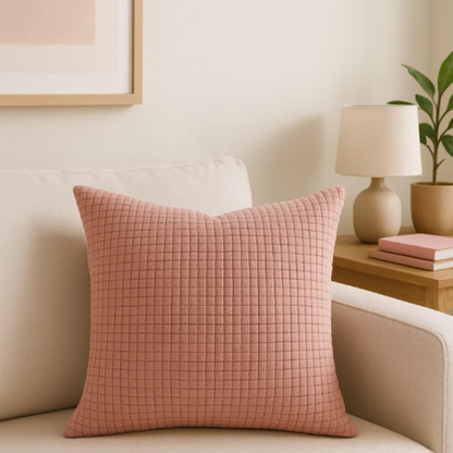 Kalisse Large Brown Cushion Cover – Textured Polyester for Stylish Home Decor
