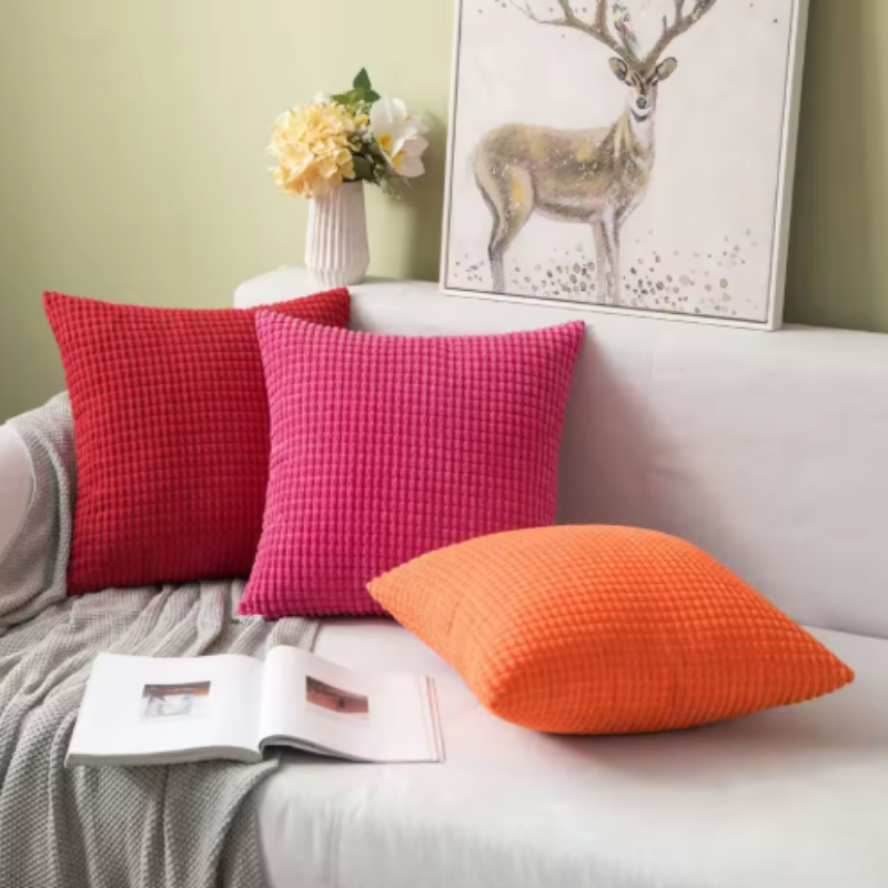 Kalisse Large Brown Cushion Cover – Textured Polyester for Stylish Home Decor