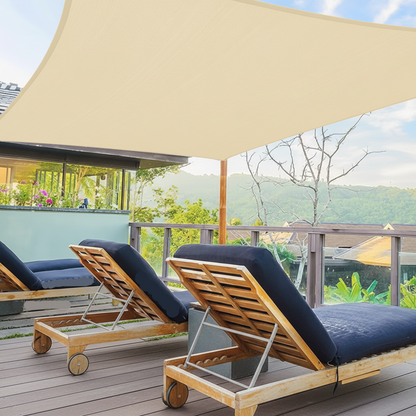 Teron Rectangle Outdoor Waterproof Shade Sail – Durable UV Protection for Patios and Gardens