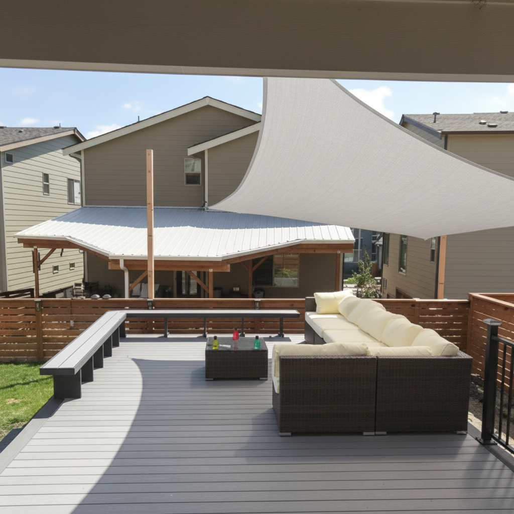 Teron Rectangle Outdoor Waterproof Shade Sail – Durable UV Protection for Patios and Gardens