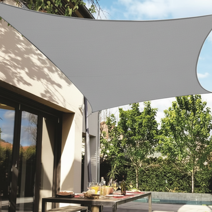Teron Rectangle Outdoor Waterproof Shade Sail – Durable UV Protection for Patios and Gardens