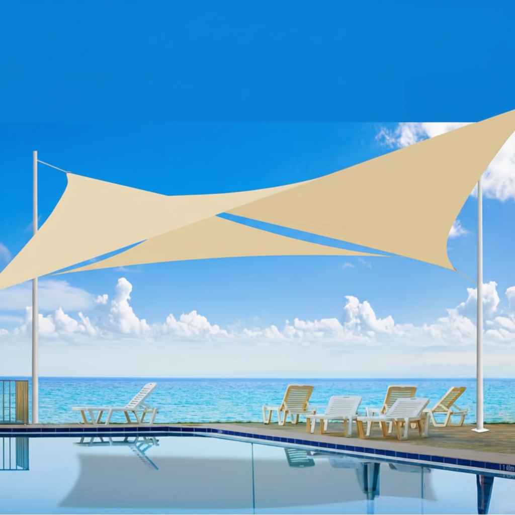 Teron Rectangle Outdoor Waterproof Shade Sail – Durable UV Protection for Patios and Gardens