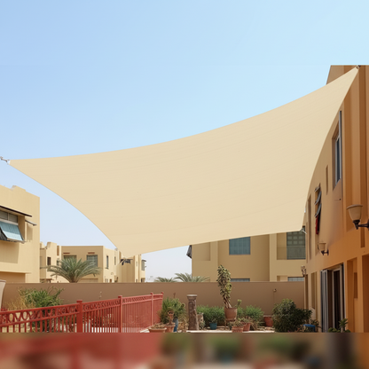Teron Rectangle Outdoor Waterproof Shade Sail – Durable UV Protection for Patios and Gardens