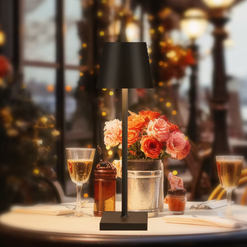Capri Modern Aluminum Lamp – Cordless Design for Cozy Ambient Lighting