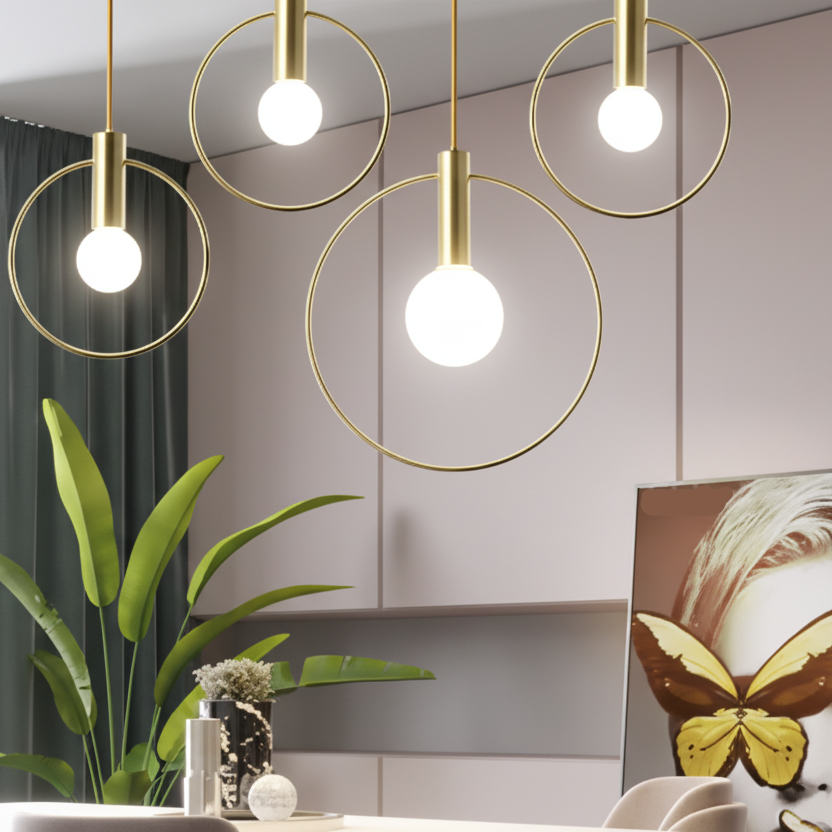 Oria Modern Pendant Light – Elegant Metal Design for Kitchen Lighting