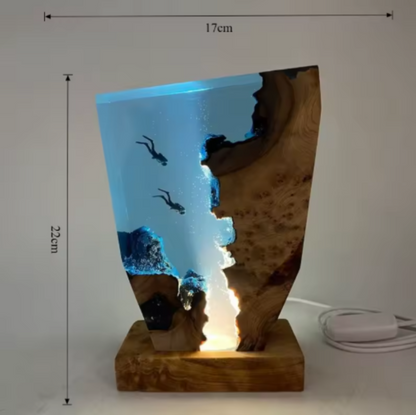 Cove Unique Diver Table Lamp – Adjustable LED Lighting for Relaxing Ambiance