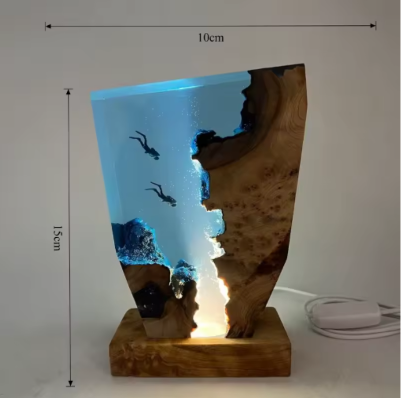 Cove Unique Diver Table Lamp – Adjustable LED Lighting for Relaxing Ambiance