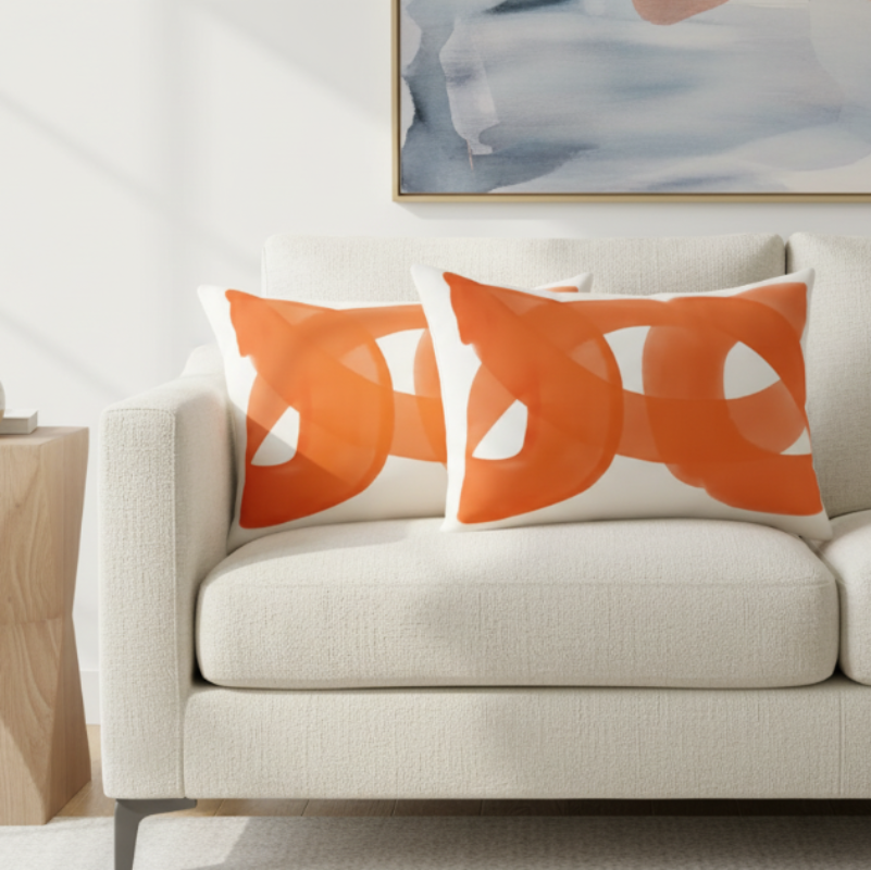 Cirella Geometric Decorative Pillowcase (Set of 2) – Stylish Support for Modern Interiors