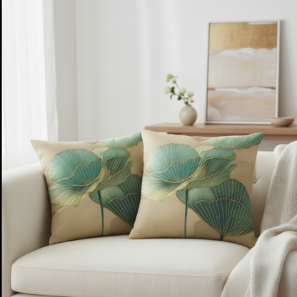 Judan Floral Cushion Cover (Set of 2) – Artistic Design for Elegant Home Decor