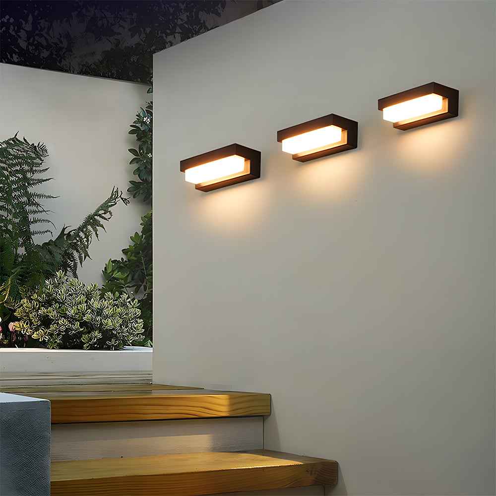 Nexora ArcLine Solar LED Wall Light for Modern Outdoor Gardens