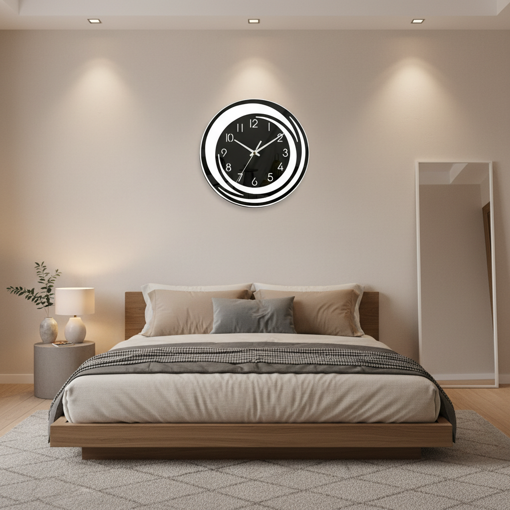 Veloura Modern Wall Clock – Silent Minimalist Design for Contemporary Living Spaces