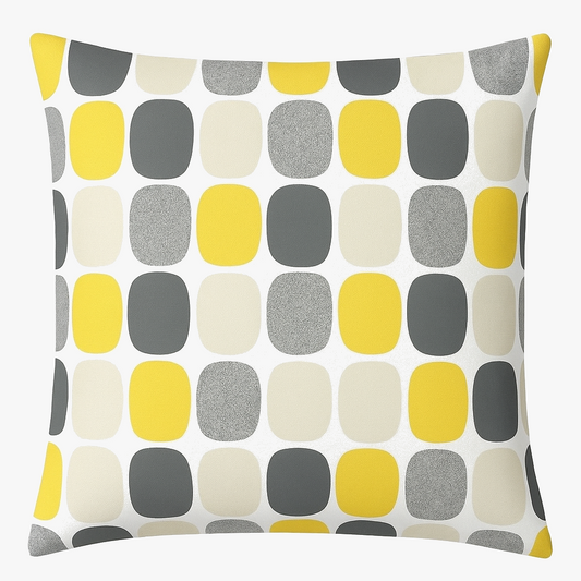 Sunny Home Yellow Cushion Cover – Bright Design for Cheerful Decor
