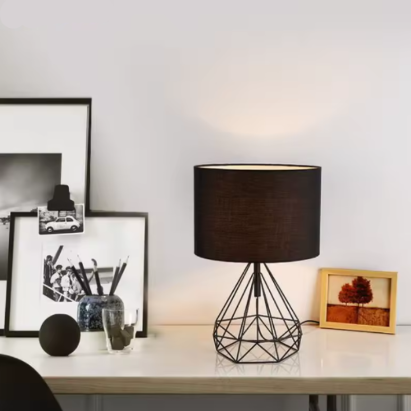 Savora Modern Geometric Table Lamp – Stylish Design for Bedside or Desk