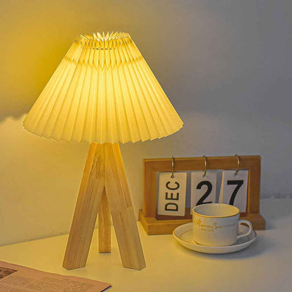 Mushroom Pleat Table Lamp with LED for Cosy Interiors