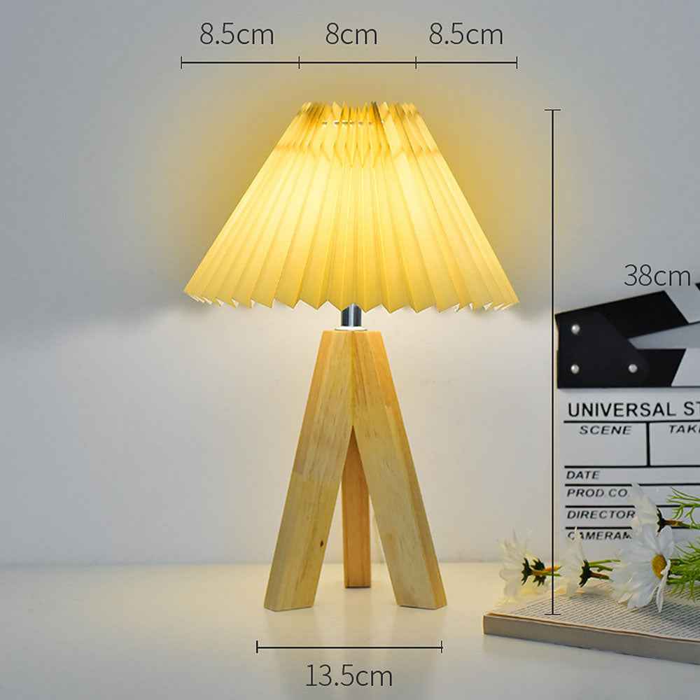 Mushroom Pleat Table Lamp with LED for Cosy Interiors