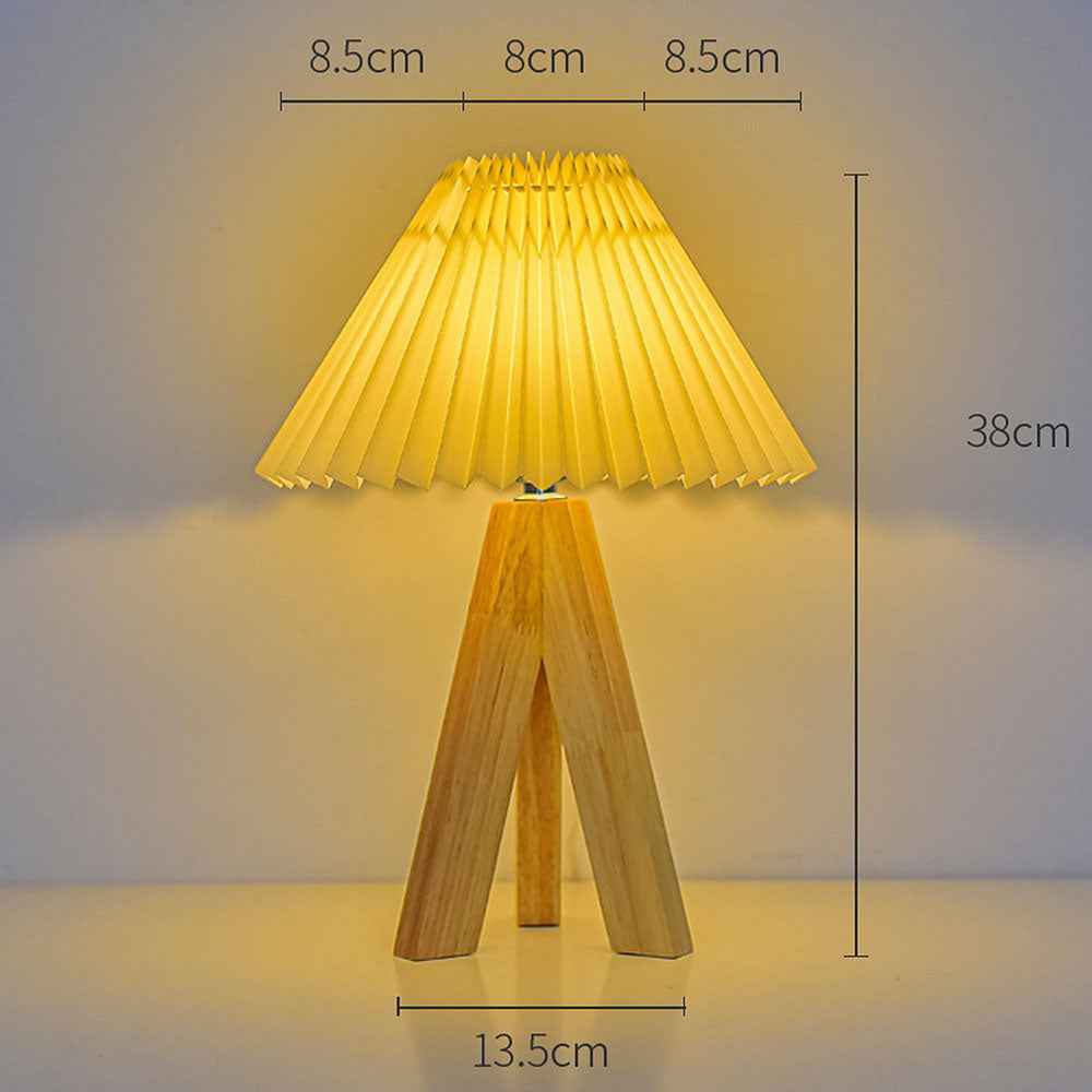 Mushroom Pleat Table Lamp with LED for Cosy Interiors