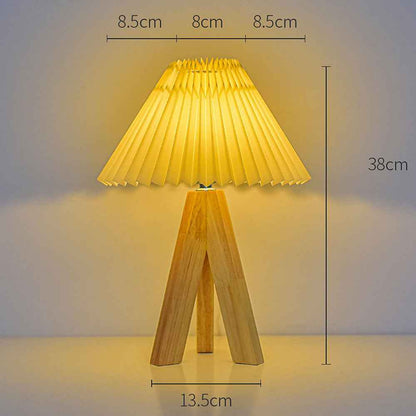 Mushroom Pleat Table Lamp with LED for Cosy Interiors