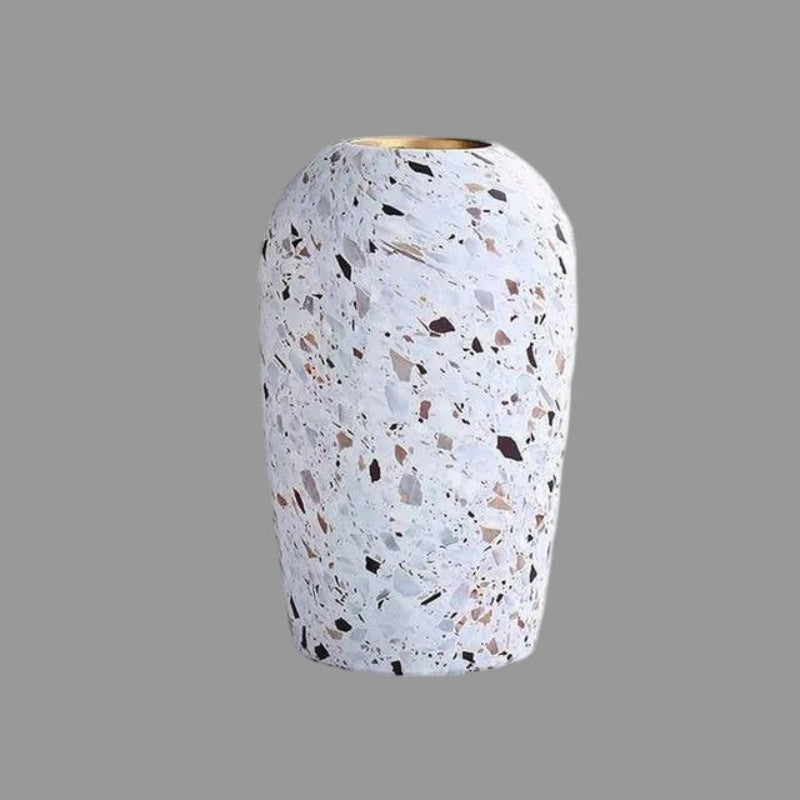 Terrazzo Style Ceramic Vase - Modern Flower Vase Decor