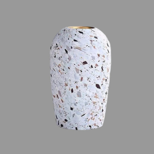 Terrazzo Style Ceramic Vase - Modern Flower Vase Decor