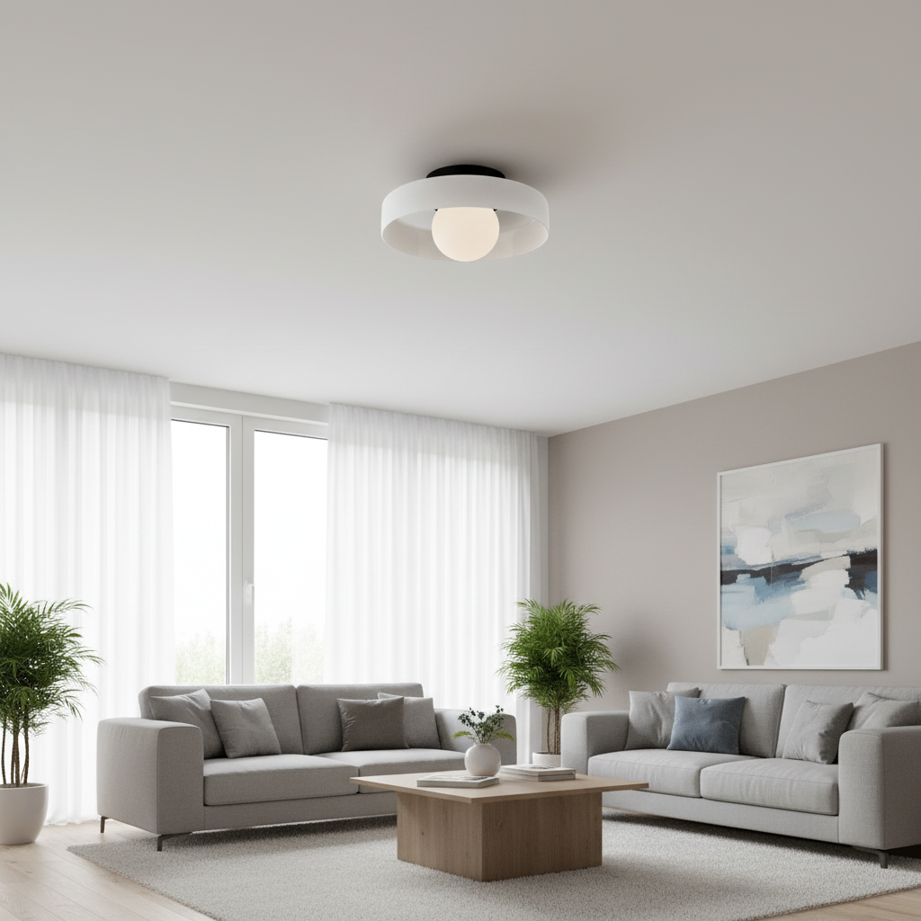 Horizon Glass LED Ceiling Light with Dimmable Room Lighting