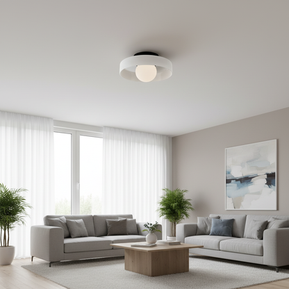 Horizon Glass LED Ceiling Light with Dimmable Room Lighting