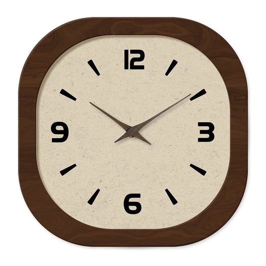 Hartwell Homeowners Modern Wall Clock – Elegant Wood Effect Design for Timeless Decor