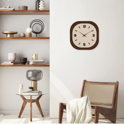 Hartwell Homeowners Modern Wall Clock – Elegant Wood Effect Design for Timeless Decor