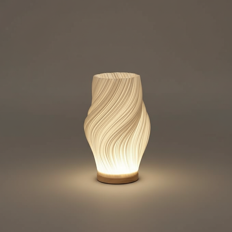 Wavecrest Table Lamp - Contemporary Bedside Lighting