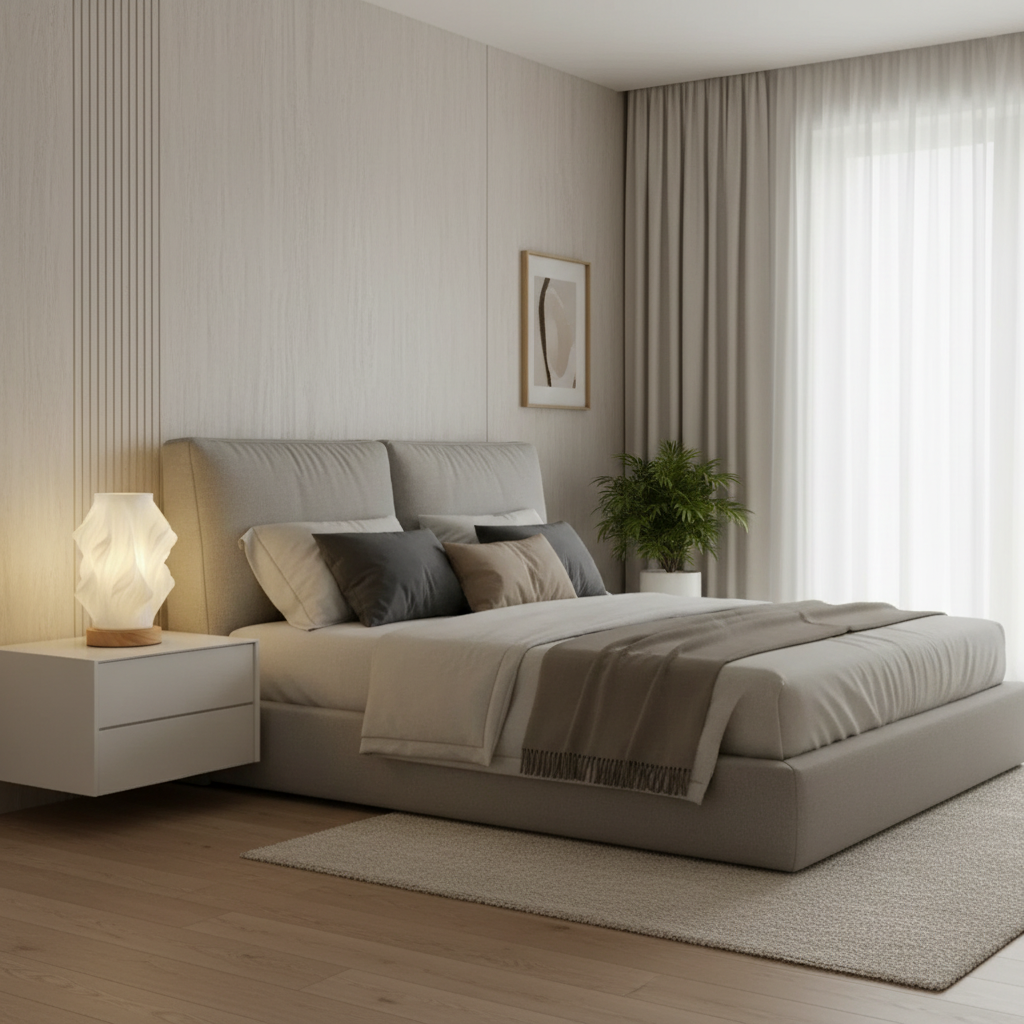 Wavecrest Table Lamp - Contemporary Bedside Lighting