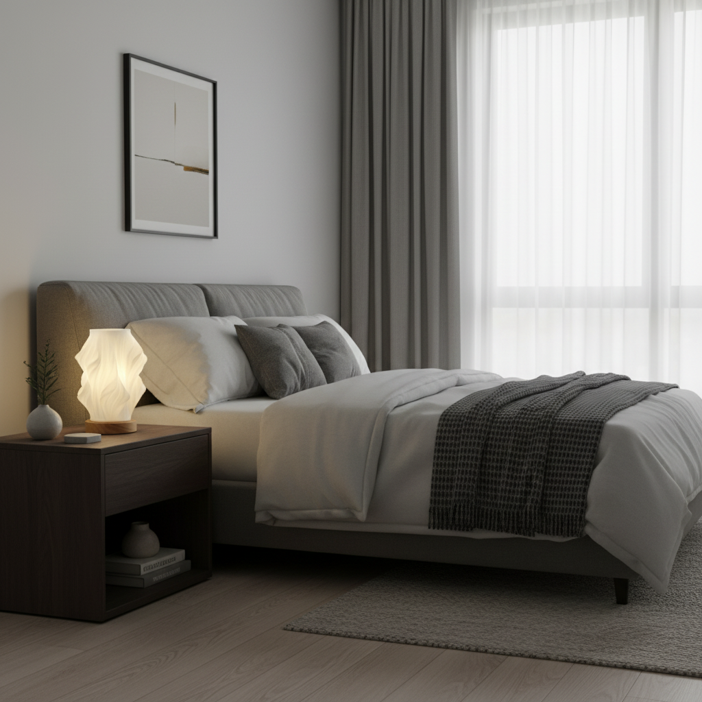 Wavecrest Table Lamp - Contemporary Bedside Lighting