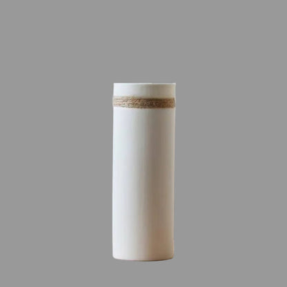 White Ceramic Vase - Modern Artistic Home Decor