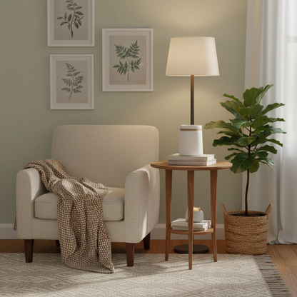White Ceramic Vase - Modern Artistic Home Decor