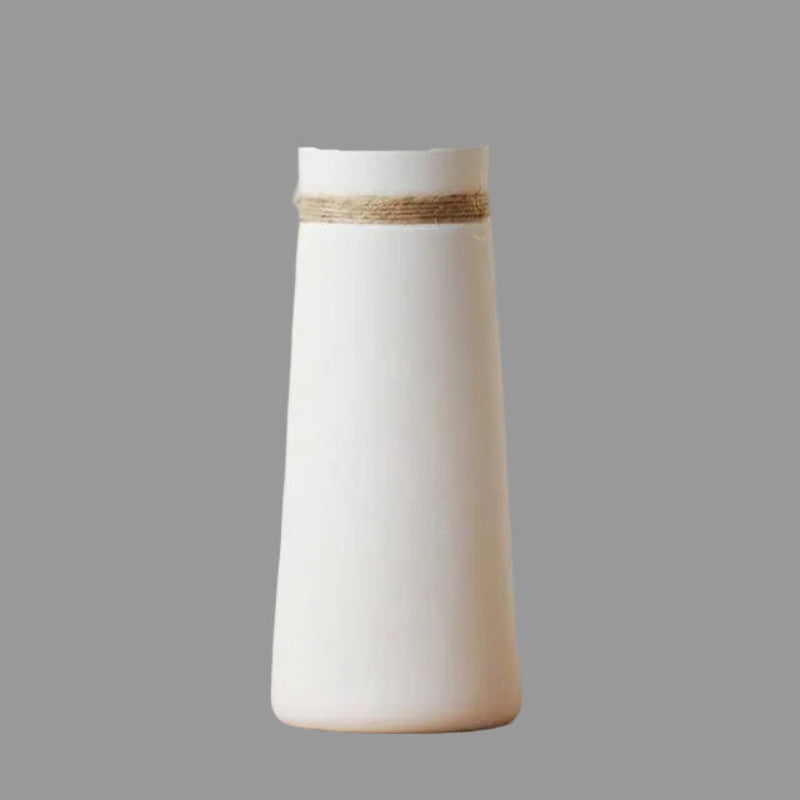 White Ceramic Vase - Modern Artistic Home Decor
