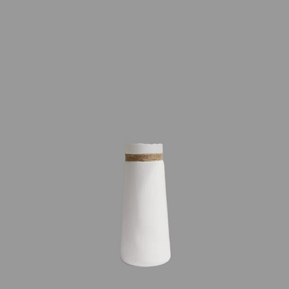 White Ceramic Vase - Modern Artistic Home Decor