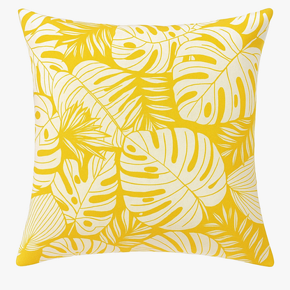 Yara Contemporary Yellow Cushion Cover – Stylish Square Pillowcase for Home Decor